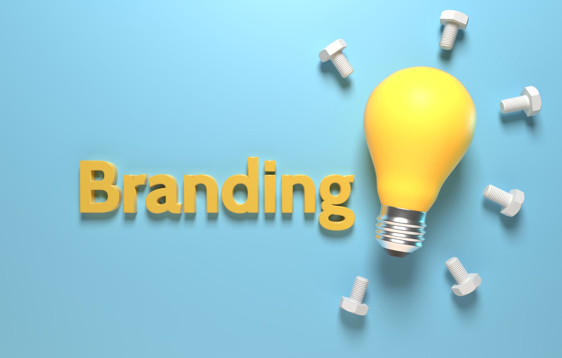 A photo of a yellow lightbulb looking at why your brand is more important than your logo